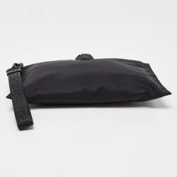Versace Black Nylon Medusa Wristlet Pouch