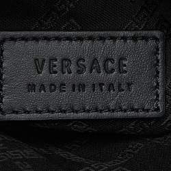Versace Black Nylon Medusa Wristlet Pouch
