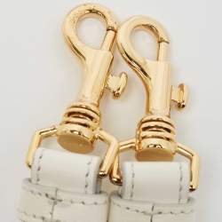 Versace White Leather Large Medusa Medallion Tote