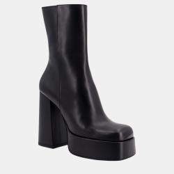 Versace Black Leather Boots EU 40