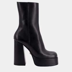 Versace Black Leather Boots EU 40