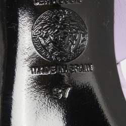 مملوكة مسبقًا Versace Purple Leather Medusa Slingback D'orsay Pumps Size 37