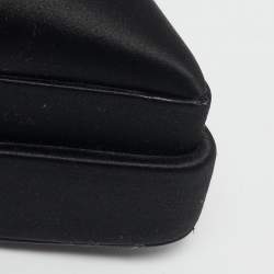Versace Black Satin Medusa Aevitas Double Platform Pumps Size 41