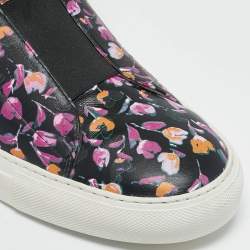 Versace Multicolor Printed Leather Medusa Strap High Top Sneakers Size 40