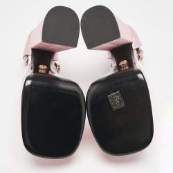 Versace Light Pink Satin Crystal Aevitas Platform Pumps Size 40