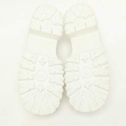 Pre Owned Versace White Leather Medusa Loafers Size 39.5