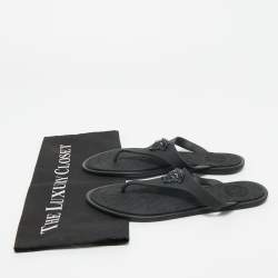 مملوكة مسبقًا صندل فيرساتشي مطاط أزرق ميدوسا لوح مسطح مقاس 38.5