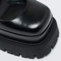 مملوكة مسبقًا حذاء كعب عالي فيرساتشي ميدوسا أفايتاس جلد أسود بنعل سميك مقاس 39