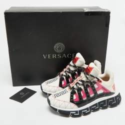 Pre Owned حذاء رياضي فيرساتشي تريجريكا جلد وقماش متعدد الألوان مقاس 37.5