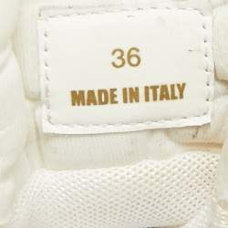 Pre Owned حذاء رياضي فيرساتشي تريجريكا جلد وقماش متعدد الألوان مقاس 37.5