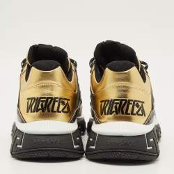 مملوكة مسبقًا Versace Trigreca Size 42 Multicolor Fabric, Leather and Rubber Low Top Sneakers
