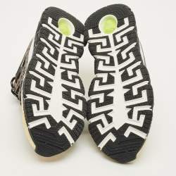 مملوكة مسبقًا Versace Trigreca Size 42 Multicolor Fabric, Leather and Rubber Low Top Sneakers
