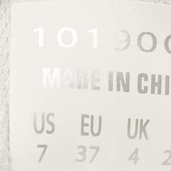 Pre Owned Versace Galaxia Size 37 Gold Leather Low Top Sneakers