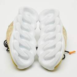 Pre Owned Versace Chain Reaction Size 39 Multicolor Canvas and PVC Lace Up Sneakers