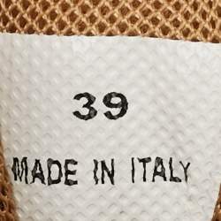 Pre Owned Versace Chain Reaction Size 39 Multicolor Canvas and PVC Lace Up Sneakers