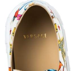 Versace Multicolor Canvas Starfish Print Low Top Sneakers Size 40