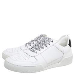 Pre Owned Versace White Leather Ilus Trainers Sneakers Size 41