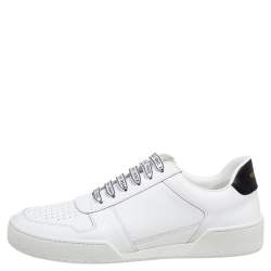 Pre Owned Versace White Leather Ilus Trainers Sneakers Size 41