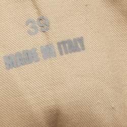 مملوكة مسبقًا Versace White Canvas Greca Medusa Logo Patch High Top Sneakers Size 39