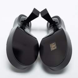 مملوكة مسبقًا Versace Black Leather Medusa Sandals Size 39