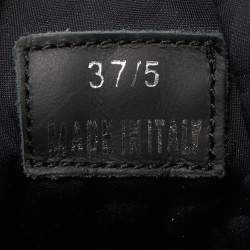 مملوكة مسبقًا Versace White/Black Zebra Print Leather and Fabric Achilles Sneakers Size 37.5