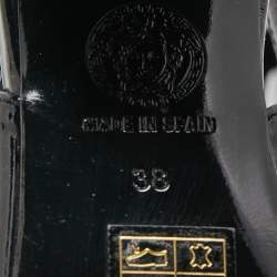 Versace Black Patent Leather Slingback Pumps Size 38