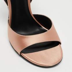 Versace Beige Satin Open Toe Ankle Strap Sandals Size 36