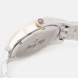 Versace Green Two-Tone Stainless Steel Greca VE6C00423 Women's Wristwatch 35 mm