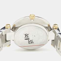 Versace Champagne Two Tone Stainless Steel Reve VE8B Women's Wristwatch 35 mm 