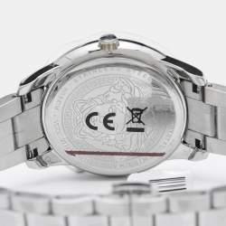 Versace Black Two-Tone Stainless Steel Greca VEPX01121 Women's Wristwatch 38 mm