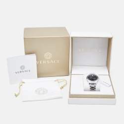 Versace Black Two-Tone Stainless Steel Greca VEPX01121 Women's Wristwatch 38 mm