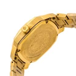 Versace Black Gold Plated Stainless Steel Dylos Icon VQU05 0015 Women's Wristwatch 38 mm