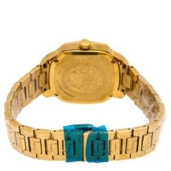 Versace Black Gold Plated Stainless Steel Dylos Icon VQU05 0015 Women's Wristwatch 38 mm
