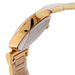 Versace Yellow Gold Tone Stainless Steel V-Motif VERE00618 Women's Wristwatch 35 mm