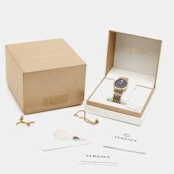 Pre Owned ساعة يد نسائية فيرساتشي في تويست VELS00819 ستانلس ستيل مطلي ذهب سوداء 36مم