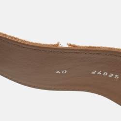 Versace Beige Fabric and Leather Wide Buckle 110CM