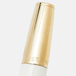 Versace Medusa Gold Tone White Ballpoint Pen