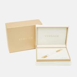 Versace Medusa Gold Tone White Ballpoint Pen