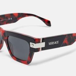 Versace Red/Black MOD.4464 Medusa Square Sunglasses