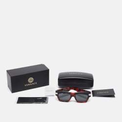 Versace Red/Black MOD.4464 Medusa Square Sunglasses
