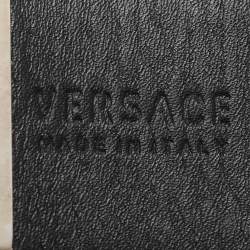 Versace Black Leather Chain Belt 80CM