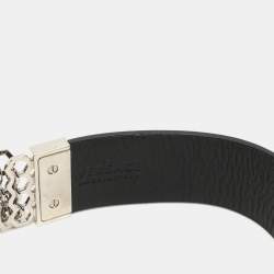 Versace Black Leather Chain Belt 80CM