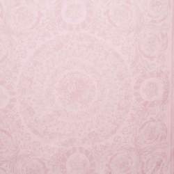 Pre Owned Versace Pink Floral Print Silk Square Scarf