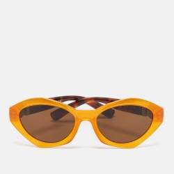 Versace Orange/Black MOD.4334 Medusa Oval Sunglasses