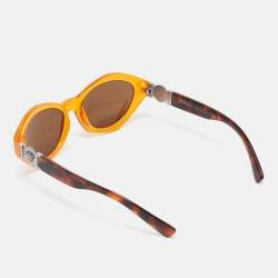 Versace Orange/Black MOD.4334 Medusa Oval Sunglasses