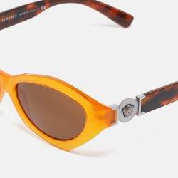 Versace Orange/Black MOD.4334 Medusa Oval Sunglasses
