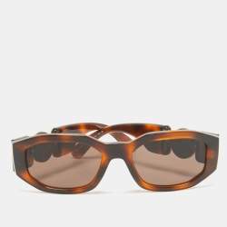 Versace Tortoise Brown MOD. 4361 Medusa Biggie Rectangular Sunglasses