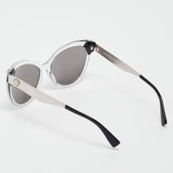 Versace Black/Silver Mirror MOD. 4338 Medusa Cat Eye Sunglasses