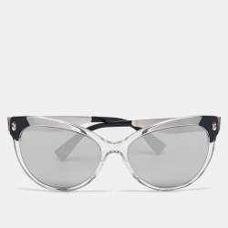 Versace Black/Silver Mirror MOD. 4338 Medusa Cat Eye Sunglasses