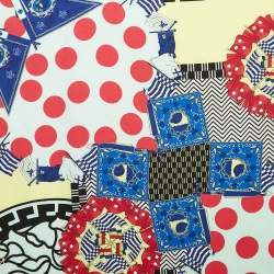 Pre Owned Versace Multicolor Printed Silk Scarf 